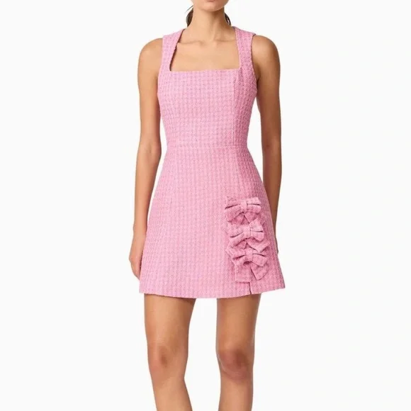 Elliatt Pink Textured Mini Dress - Picture 1 of 2